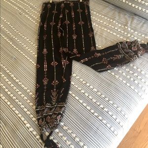 Boho tribal flow pants, size small